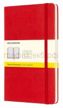 Книжка зап.Moleskine Large Classic клетка красная QP061R
