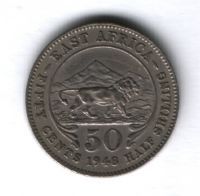 50 центов 1948 года Восточная Африка, XF