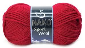 Sport Wooll (Nako) 3641-карминно-красный