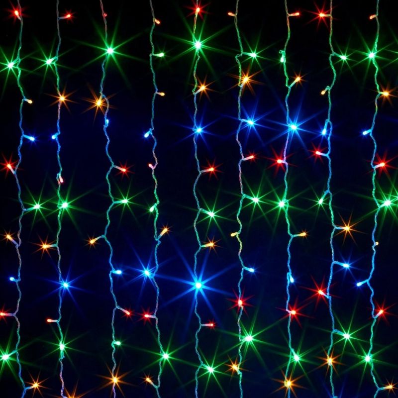 Светодиодная Гирлянда Шторка 200 LED, 1.8х1.8 м, Цвет Свечения Разноцветный