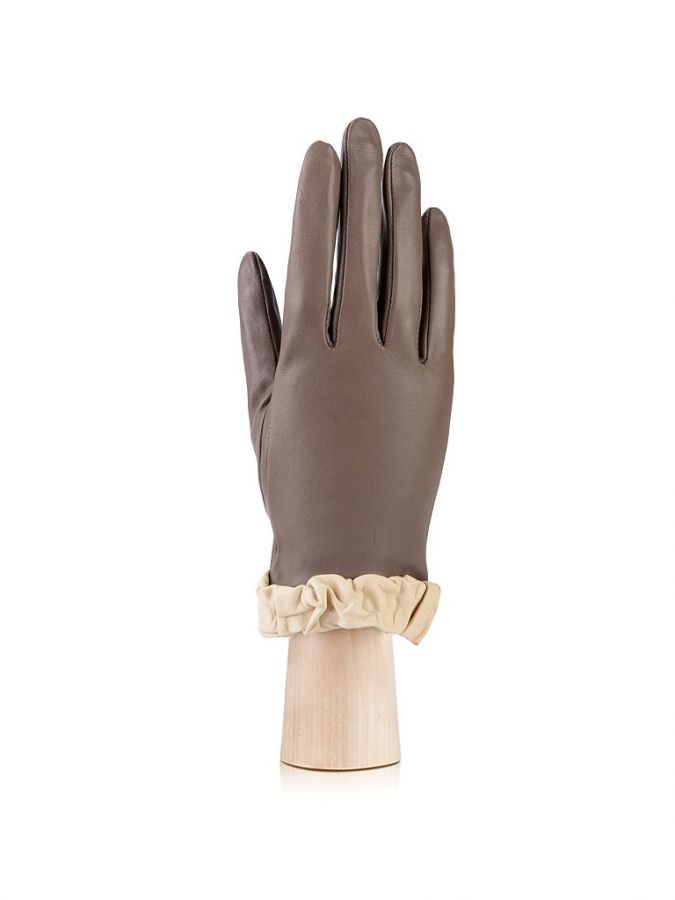 Кожаные перчатки с декоративной сборкой ELEGANZZA GR01-00014263