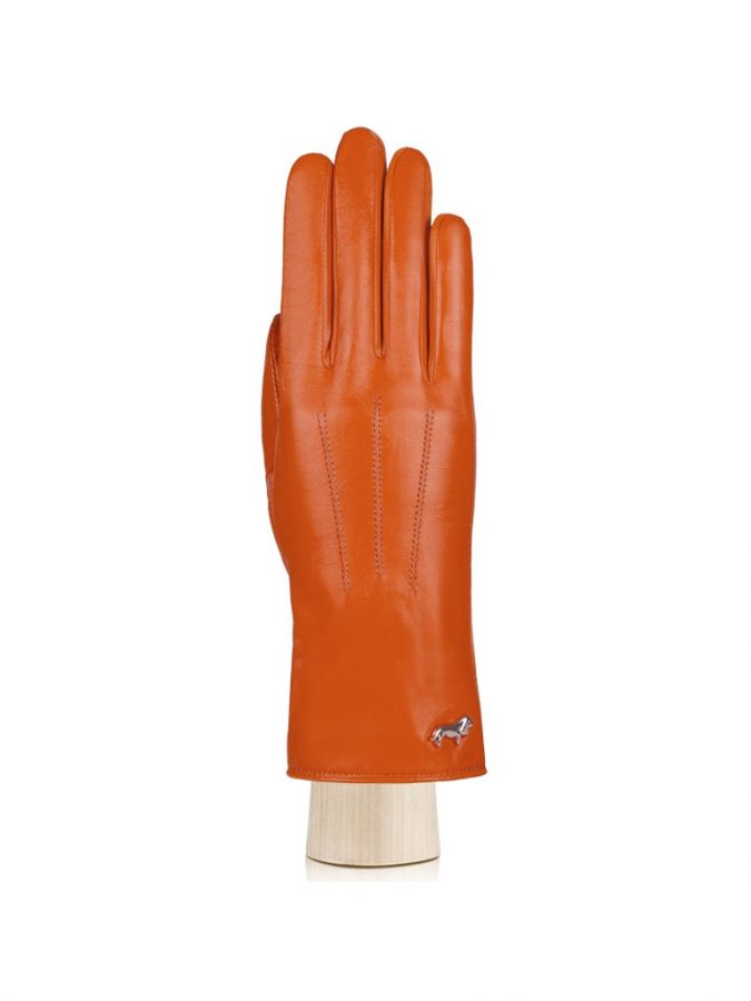 Рыжие кожаные перчатки LABBRA GR01-00008131