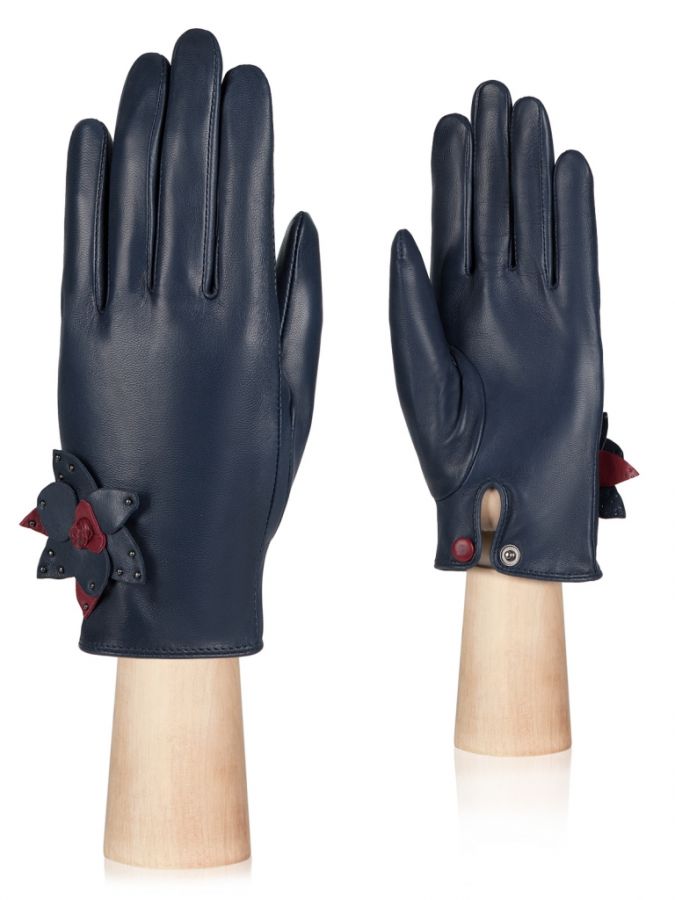 Кожаные перчатки с декоративным цветком ELEGANZZA GR01-00026392