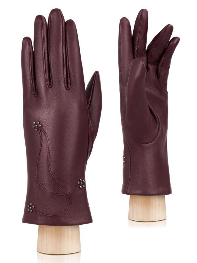 Кожаные перчатки с декоративной строчкой ELEGANZZA GR01-00027376