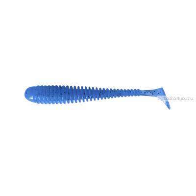 Приманка Pike Hunter Ribbed Worm 89 мм / упаковка 8шт / цвет:  Blue (UV)