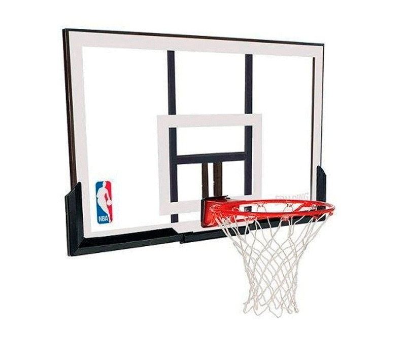 Баскетбольный мобильный щит, Spalding 44" NBA Combo Polycarbonate