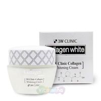 3W CLINIC Осветляющий крем для лица с коллагеном Collagen Whitening Cream, 60 мл