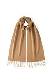однотонный кашемировый шарф (100% драгоценный кашемир), цвет Верблюжий, CAMEL CLASSIC cashmere, высокая плотность 7.