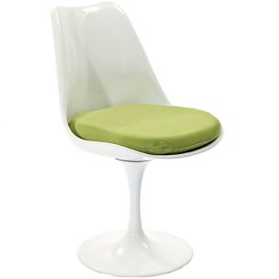 Стул Eero Saarinen Style Tulip Chair зеленая подушка