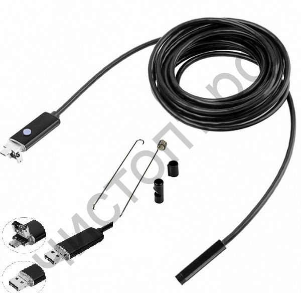 Эндоскоп камера для смарт OT-SME05 (124 ) (640*480, 2м) microUSB + USB IP67