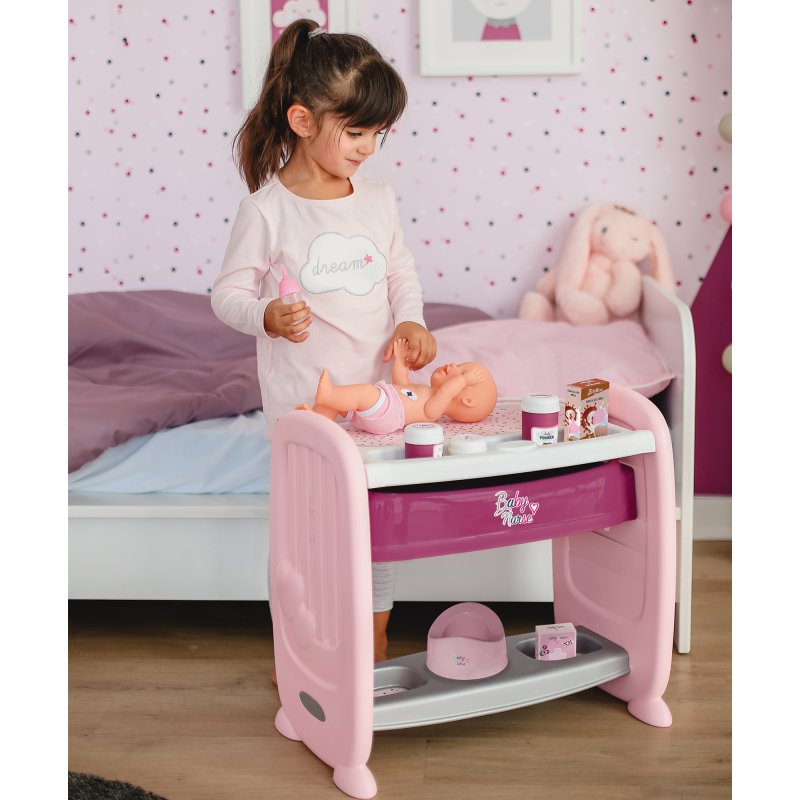 Интерактивная кроватка для куклы Smoby 220353