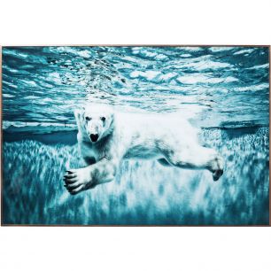 Картина в рамке Swimming Polar Bear, коллекция Плавающий полярный медведь, ручная работа