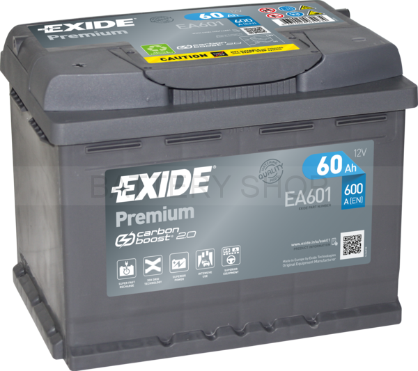 Exide Premium 60 Ah 600 A EA601