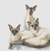 "Stillcat". Digital cross stitch pattern.