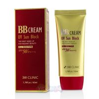 3W CLINIC Солнцезащитный ВВ крем UV Sun Block BB Cream SPF50+/PA, 50 мл