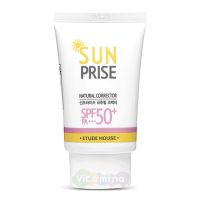 Etude House Солнцезащитный крем для кожи Sun Prise Natural Corrector SPF50+ PA+++, 50 мл
