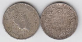 Индия 1/4 рупий разные года серебро