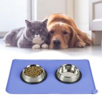 Противоскользящий коврик под миску Pet Supplies, 46х36 см, Цвет Голубой