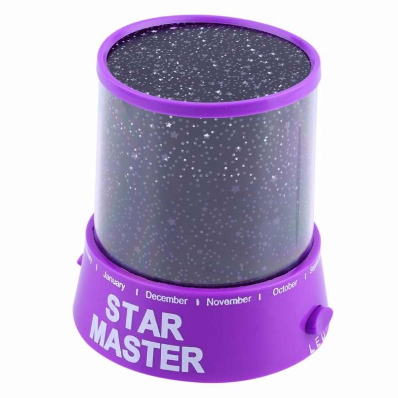 Ночник-Проектор Звездного Неба Star Master (Стар Мастер), Цвет Фиолетовый