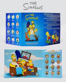 Набор 1 РУБЛЬ - The Simpsons - 12 шт в АЛЬБОМЕ
