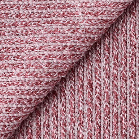 Лоскут вязаной трикотажной ткани Пыльная роза (фактурный)