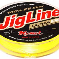 Плетеная леска для спиннинга Momoi JigLine Ultra PE 100 м 0,06 мм 4,8 кг жёлтая