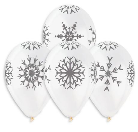 Набор шаров Снежинки белые (25 шт)