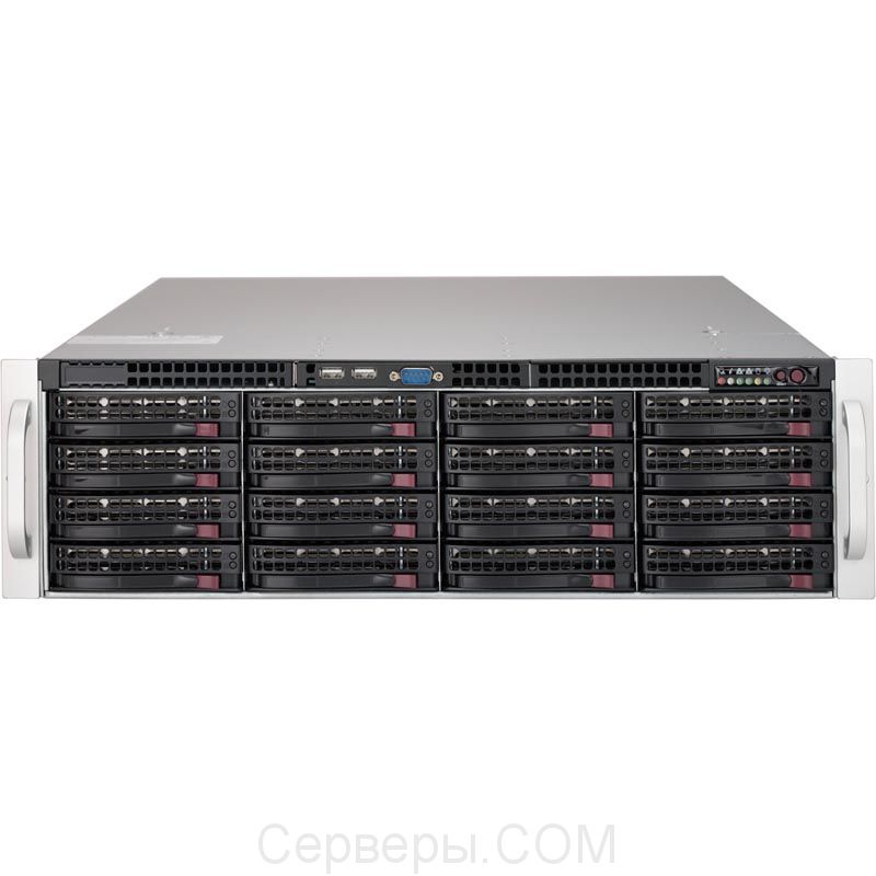 Серверная платформа Supermicro SuperServer 6039P-E1CR16H 3U 2xLGA 3647 16x3.5", SSG-6039P-E1CR16H