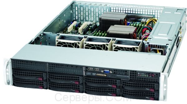 Корпус Supermicro SuperChassis 825TQ-R720LPB Rack 720Вт Чёрный 2U, CSE-825TQ-R720LPB