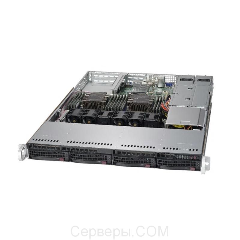 Корпус Supermicro SuperChassis 815TQC-R706WB2 Rack 750Вт Чёрный 1U, CSE-815TQC-R706WB2