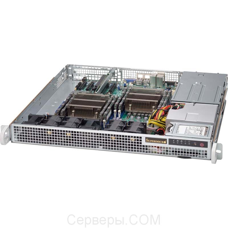 Корпус Supermicro SuperChassis 514-R400C Rack 400Вт Серый 1U, CSE-514-R400C