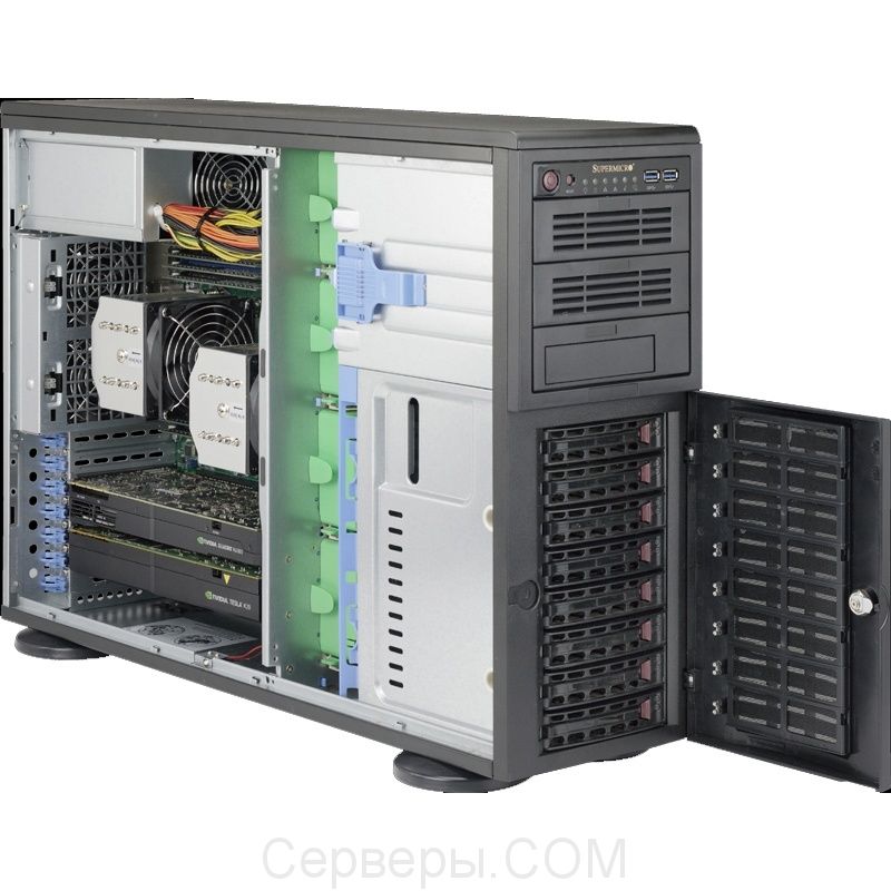 Серверная платформа Supermicro SuperWorkstation 7048A-T Tower 5U 2xLGA 2011v3 8x3.5", SYS-7048A-T