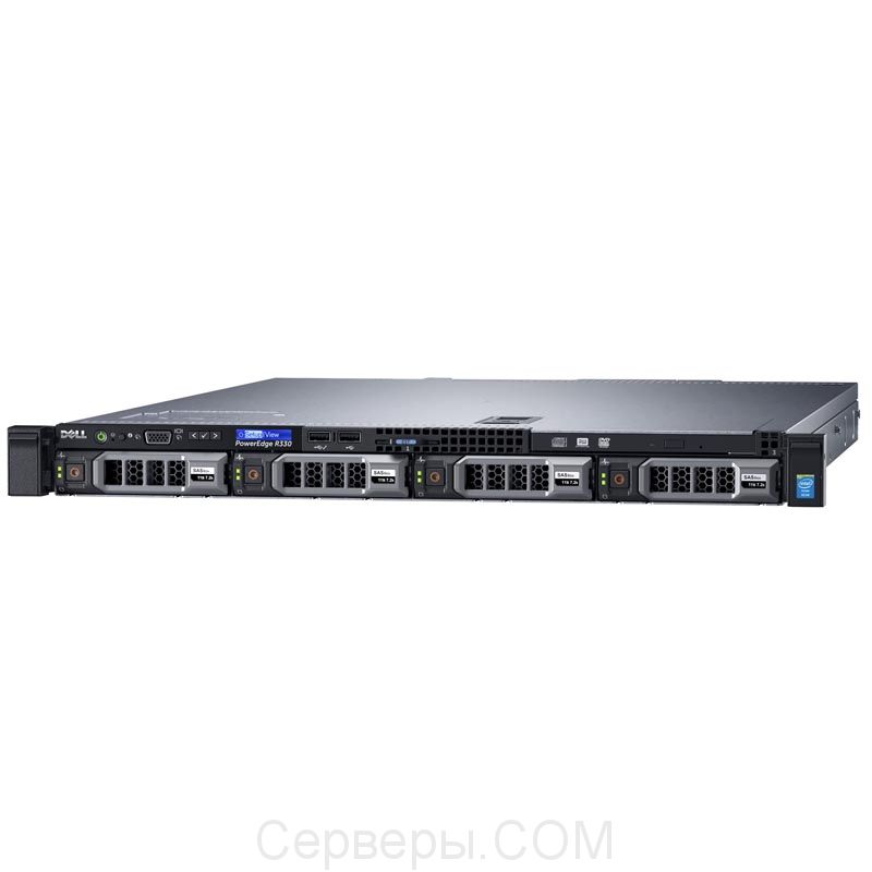 Сервер Dell PowerEdge R330 3.5" Rack 1U, 210-AFEV-69