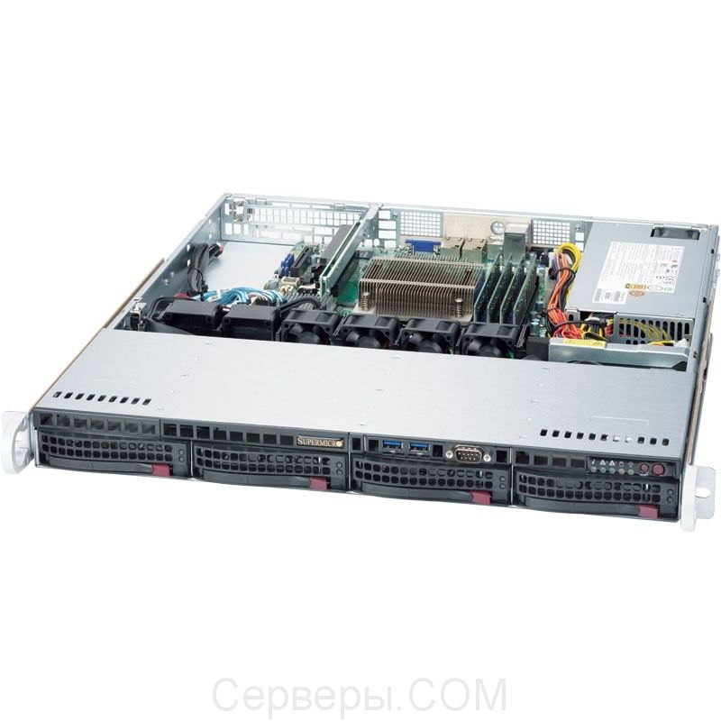 Серверная платформа Supermicro SuperServer 5019S-MT 1U 1xLGA 1151 4x3.5", SYS-5019S-MT