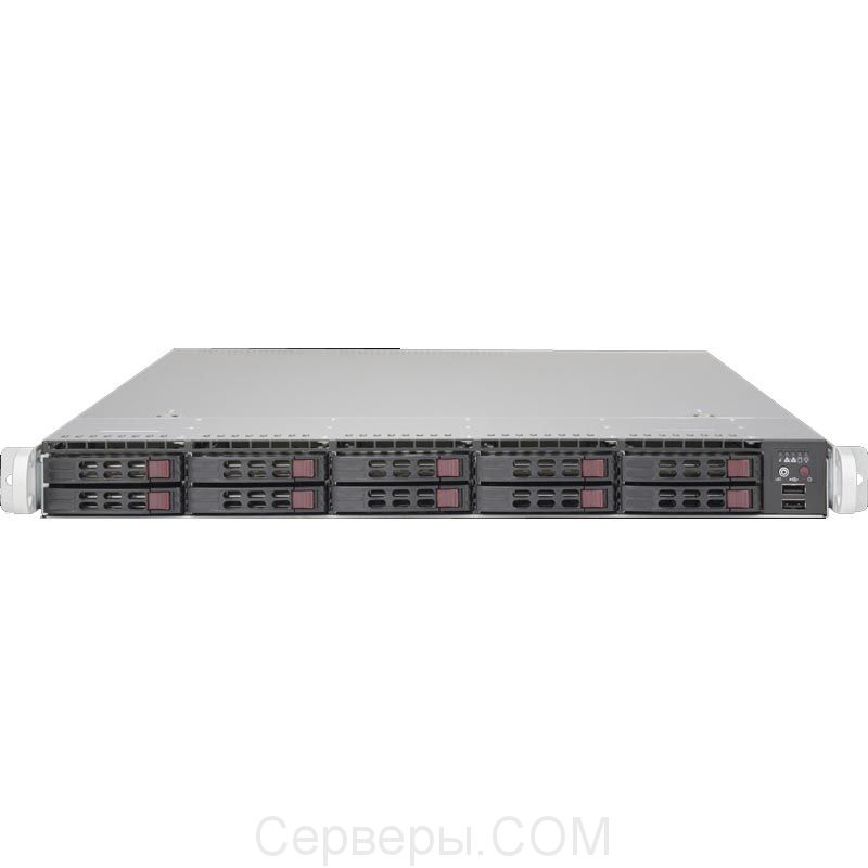 Серверная платформа Supermicro SuperServer 1028U-TRT+ 1U 2xLGA 2011v3 10x2.5", SYS-1028U-TRT+