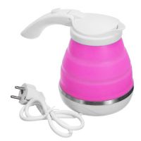 Складной чайник силиконовый электрический Collapsible Silicone, 600 мл, цвет Розовый (3)
