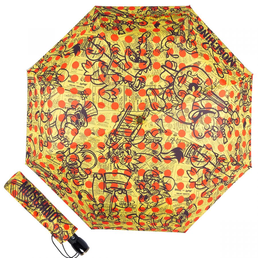 Зонт складной Moschino 8028-OCA Singing Characters Multi