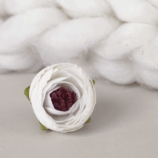 Цветок 3,5 см - тканевый Белый