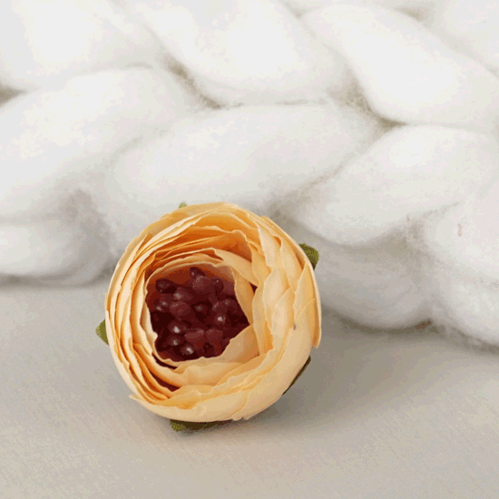Цветок 3,5 см - тканевый Персиковый