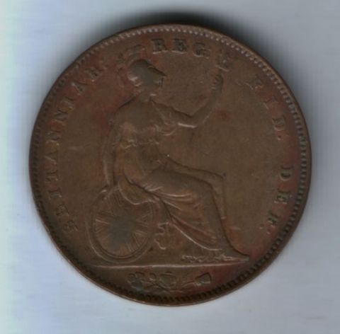1 пенни 1855 года Великобритания