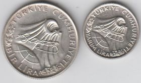 Турция 1981 1 лира и 1/2лиры UNC