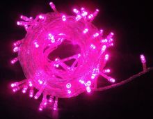 Светодиодная гирлянда уличная 10 метров Розовый
