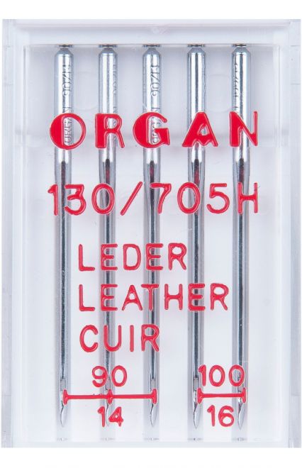 Иглы ORGAN для кожи, набор №90-100 (5шт.)