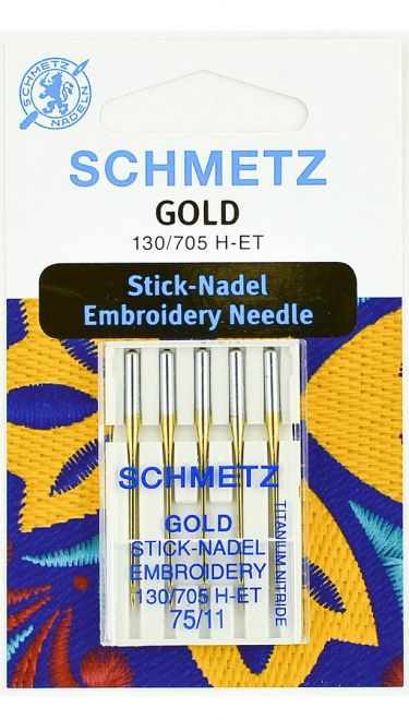 Иглы Schmetz для вышивки, титаниум №90 (5шт.)
