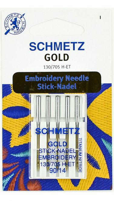 Иглы Schmetz для вышивки, титаниум набор №75 (5шт.)
