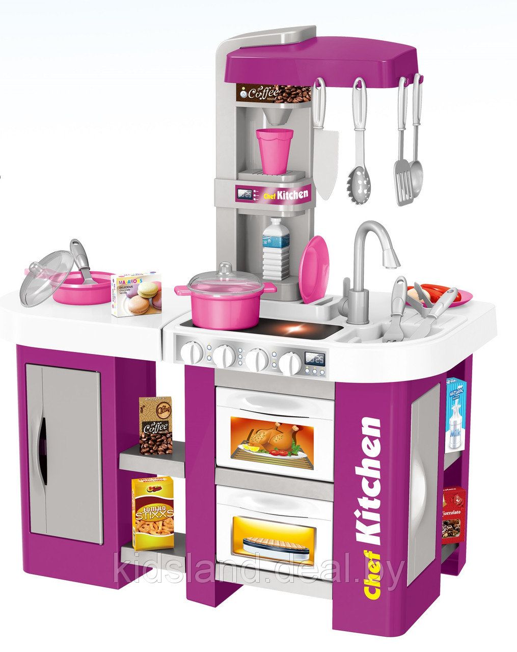 Детская игровая кухня с водой, свет и звук Kitchen Chef, (53 предмета)