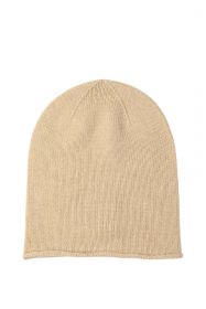 Кашемировая мягкая классическая тонкая шапка-бини "Джерси",  цвет  Натуральный . NATURAL  Jersey Hat Driftwood