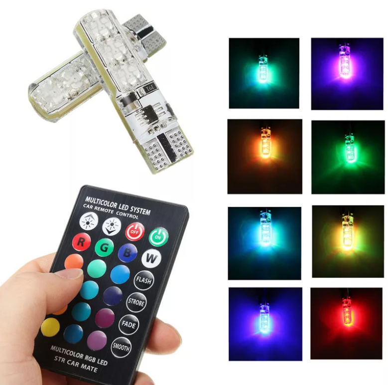 Светодиодный rgb пульт. Светодиоды gl t10 RGB С пультом для. Led RGB t10 лампочки с пультом для авто. РГБ лампа с пультом 12v. Лед лампы РГБ С пультом.