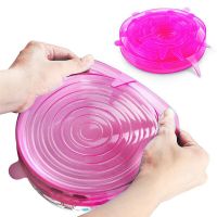 Силиконовые Крышки Silicone Sealing Lids, 6 шт, Цвет Розовый (3)