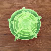 Силиконовые Крышки Silicone Sealing Lids, 6 шт, Цвет Зеленый (4)